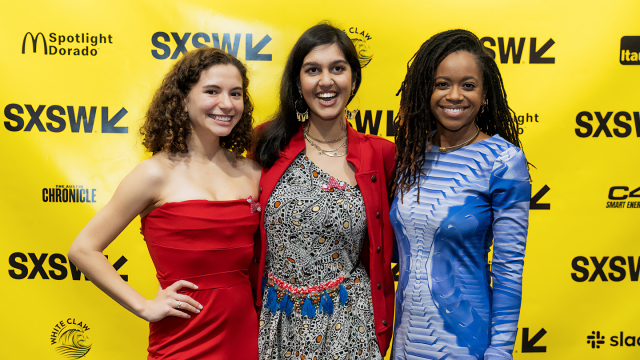 (L-R) Madeleine Morales, Anusha Singh, Chelsea VonChaz – "Periodical" Premiere – SXSW 2023 – Photo by Melissa Bordeau