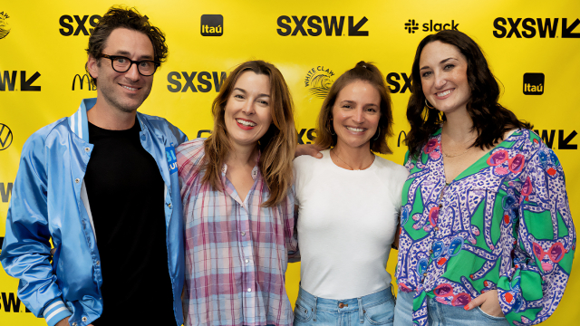 (L-R) David Hartstein, Anna Margaret Hollyman, Shelby Hadden, Seana Flanagan – "Wüm" Premiere – SXSW 2023 – Photo by Melissa Bordeau