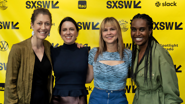 (L-R) Annie Silverstein, Karen Skloss, Amy Bench, Monique Walton – "Breaking Silence" Premiere – SXSW 2023 – Photo by Melissa Bordeau