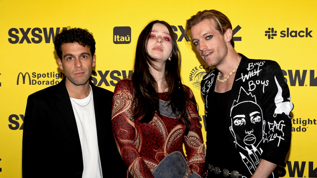 (L-R) Cameron Tharma, Sarah Rose, Sven Ironside – Independent TV Pilot Program Photo Op – SXSW 2023 – Photo by Shunya Carroll