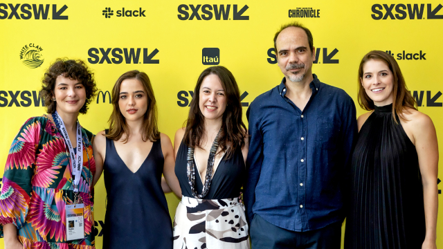 (L-R) Natie Cortez, Bella Piero, Caroline Fioratti, Andre Montenegro, Laura Rossi attend "My Drywall Cocoon" Premiere – SXSW 2023 – Photo by Marina Alvarez