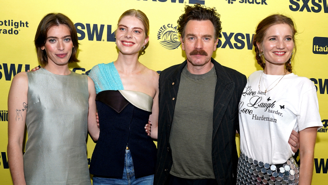 (L-R) Clara McGregor, Vera Bulder, Ewan McGregor, Emma Westenberg attend "You Sing Loud, I Sing Louder" Premiere – SXSW 2023 – Photo by Amy E. Price/Getty Images for SXSW