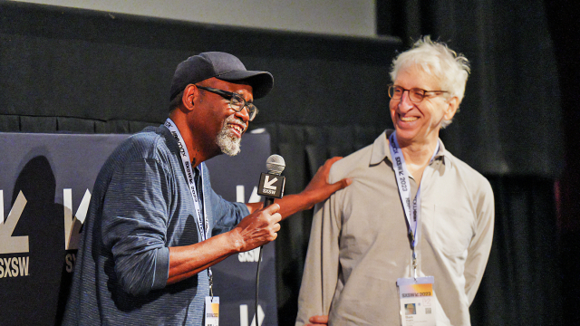 Samuel Pollard and Ben Shapiro attend "Max Roach: The Drum Also Waltzes" Q&A – SXSW 2023 – Photo by Stephen Olker/Getty Images for SXSW