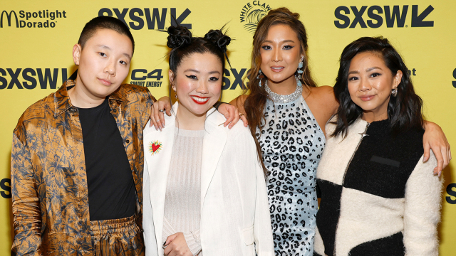 (L-R) Sabrina Wu, Sherry Cola, Adele Lim, Ashley Park, Stephanie Hsu attend "Joy Ride" World Premiere – SXSW 2023 – Photo by Frazer Harrison/Getty Images for SXSW
