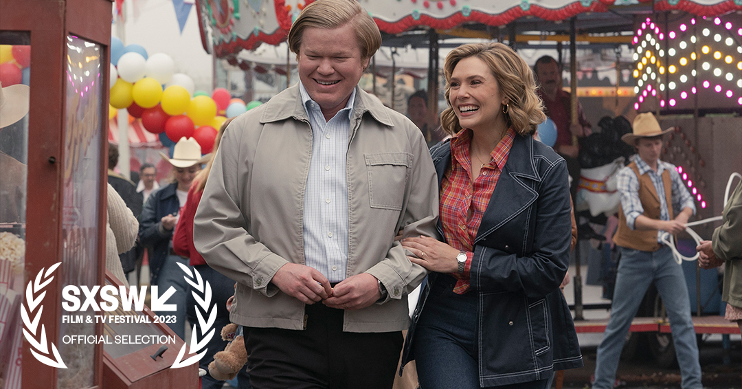 Jesse Plemons and Elizabeth Olsen in Love & Death