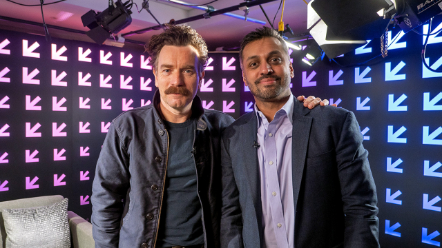 Ewan McGregor and Wajahat Ali Behind The Scenes at the 2023 SXSW Studio - Photo by Caleb Pickens