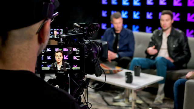 Behind The Scenes of John Francis and Jonathan Goldstein in the 2023 SXSW Studio - Photo by Caleb Pickens