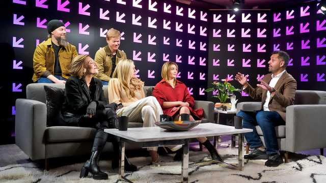 Elizabeth Olsen, Jesse Plemons & Cast of "Love & Death" in the SXSW Studio - Photo by Caleb Pickens