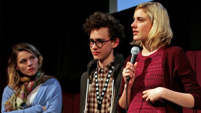 Actors Olly Alexander and Greta Gerwig at the SXSW 2011 