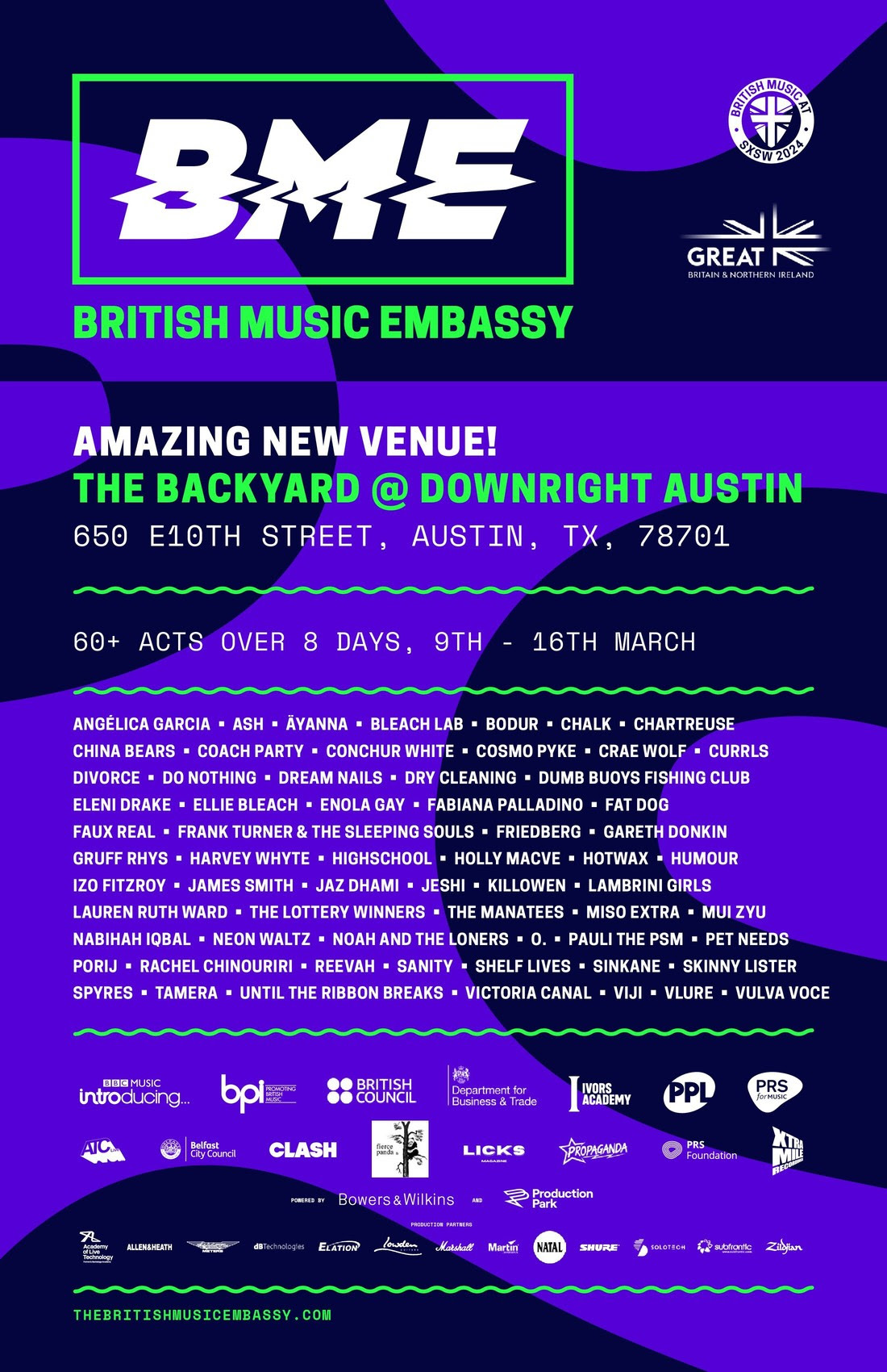 British Music Embassy Lineup at SXSW 2024
