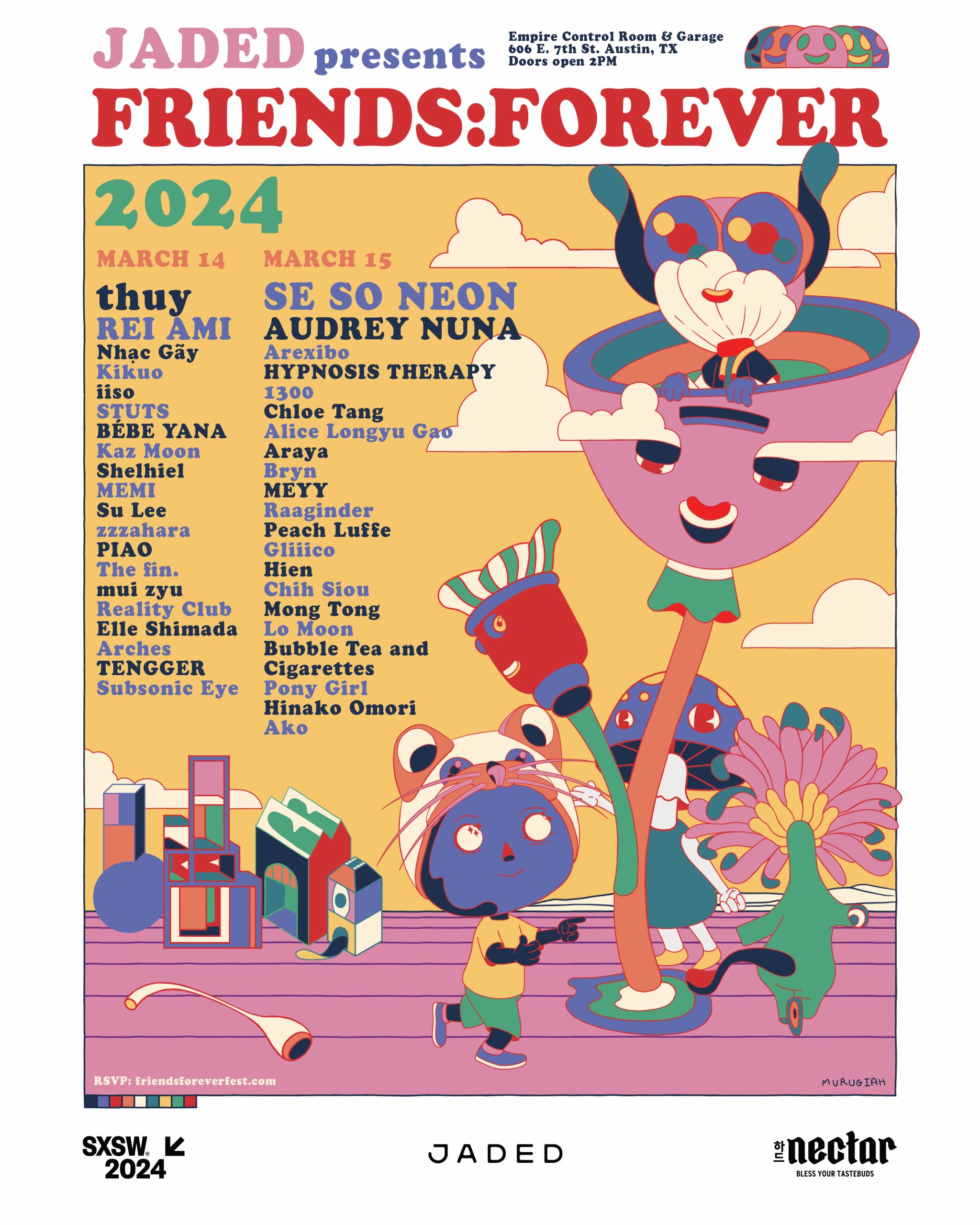 Jaded Presents FRIENDSFOREVER Showcase at SXSW 2024 SXSW