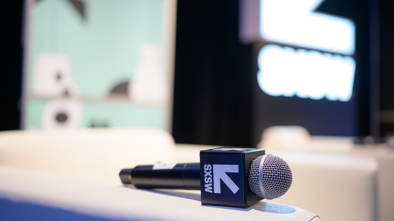 SXSW 2019 photo of microphone on a seat