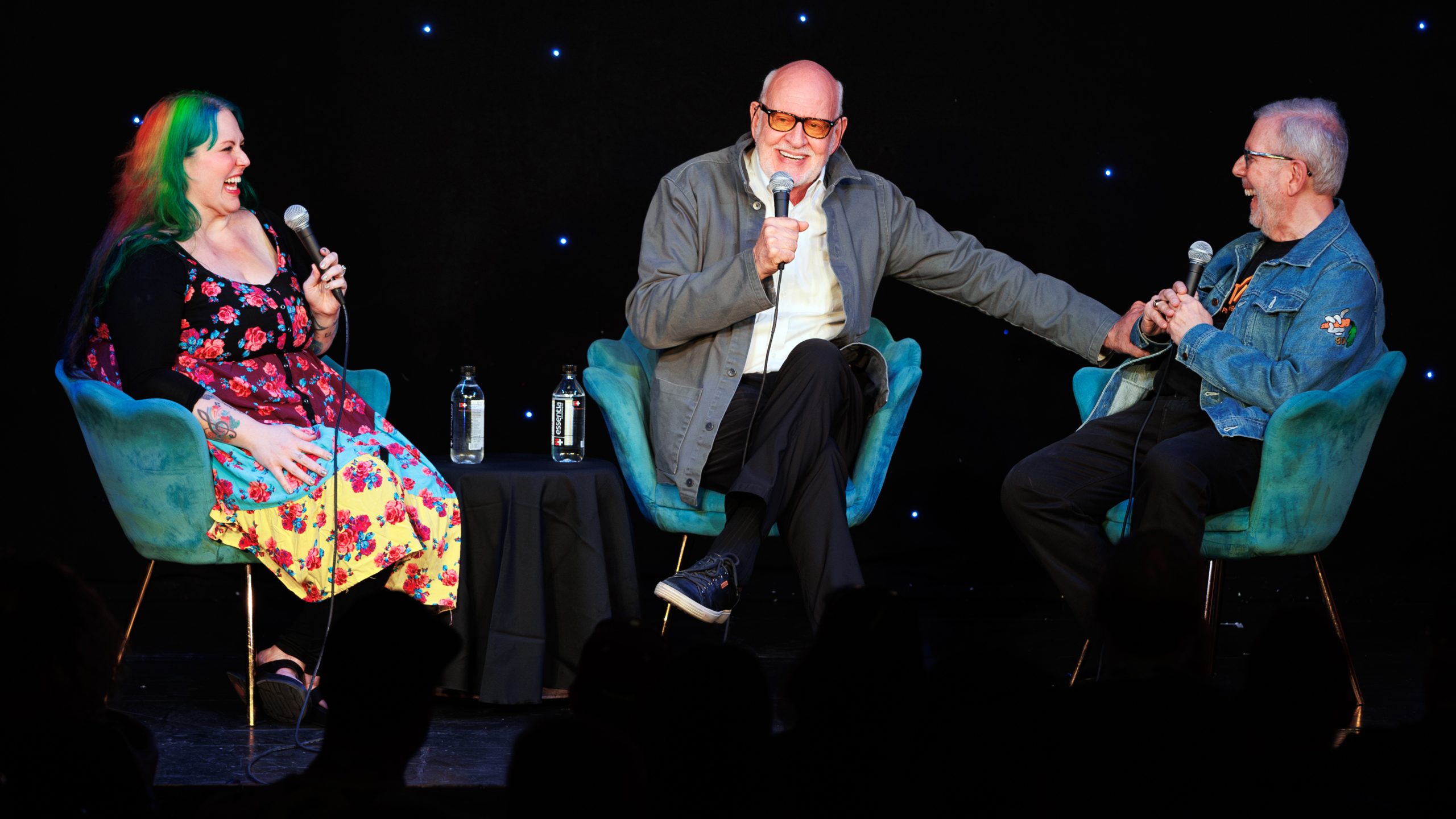 (L-R) Jesse Maltin, Frank Oz, Leonard Maltin – Maltin on Movies with Frank Oz – Photo by Miguel Esparza