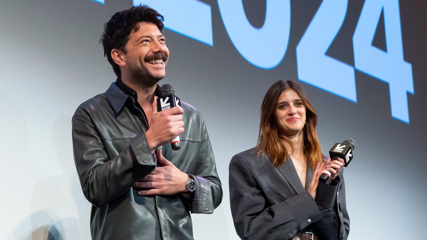 Alvaro Morte and Benedetta Porcaroli at the post-screening Q&A of Immaculate at SXSW 2024 - Samantha Burkardt